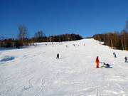 Uitzicht vanaf het dalstation op de piste