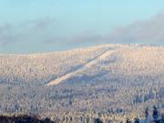 Uitzicht op het skigebied bij de Almberg