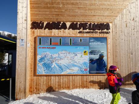 Dolomieten: oriëntatie in skigebieden – Oriëntatie Alpe Lusia – Moena/Bellamonte