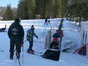 Korte transportband in het Ski center Malina
