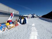 Transportband van de skischool Speikboden bij het bergstation