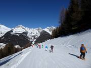 Makkelijke piste van Almboden naar het bergstation K-Express