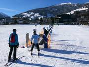 Beginnersgebied bij het dalstation