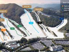 Pistekaart Jisan Forest Resort