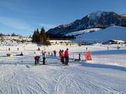 Transportband van de skischool