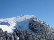Uitzicht op de moeilijke piste La Crois Noir (Gryon)