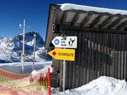 Pistebewegwijzering op de Nassfeld