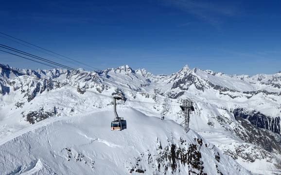 Hoogste skigebied in de SkiArena Andermatt-Sedrun – skigebied Gemsstock – Andermatt