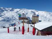 Pistebewegwijzering in het skigebied Les 3 Vallées