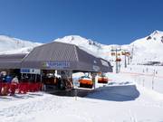 Flimsattelbahn - 4-persoons hogesnelheidsstoeltjeslift (koppelbaar) met kap