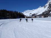 Langlaufloipe bij het dalstation Furtschellas