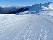 Geprepareerde piste op de Venet