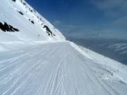 De Skyline Traverse leidt naar de pistes op de North Peak.