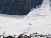 De piste Combes in Notre Dame de Bellecombe 1350