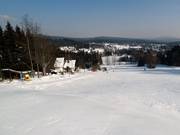 Uitzicht op de makkelijke afdaling