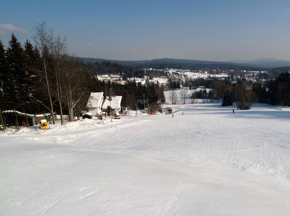 Uitzicht op de makkelijke afdaling