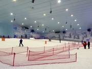 Uitzicht op het beginnersgebied met transportbanden