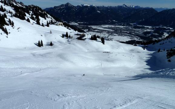 natuurparkregio Reutte: Grootte van de skigebieden – Grootte Hahnenkamm – Höfen/Reutte