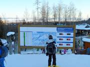 Informatiebord bij het dalstation