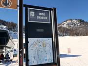 Informatieborden in detail bij elk dalstation