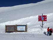 Pistekaart in het skigebied