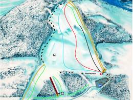 Pistekaart Kolsås Skisenter