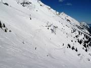 Zware poedersneeuwgebieden onder de Seegrube