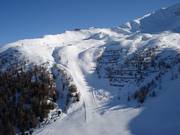 Steile afdaling vanaf de Cimaross