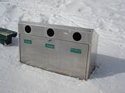 Afvalscheiding in het skigebied