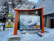 Pistekaart met actuele informatie bij het dalstation