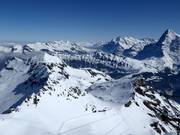 Uitzicht vanaf de Schilthorn richting Birg en Obere Hubel