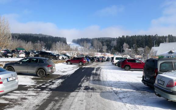 Zuid-Boheemse regio: bereikbaarheid van en parkeermogelijkheden bij de skigebieden – Bereikbaarheid, parkeren Lipno