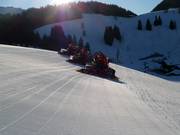 De pistenbully's gaan op pad