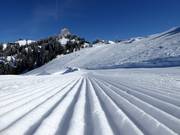 Piste onder het bergstation