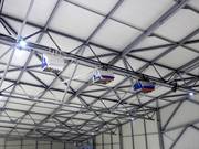 Sneeuwinstallatie in de skihal