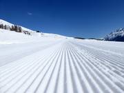 Perfecte pistepreparatie in het skigebied Zuoz