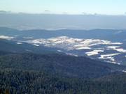 Uitzicht vanaf de Arber op het plaatsje Lam