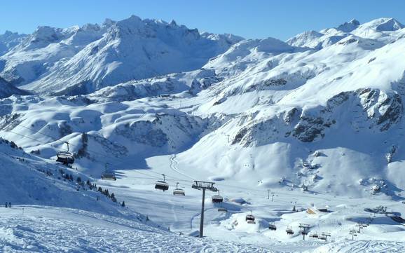 Grootste hoogteverschil in het noordelijke deel van de oostelijke Alpen – skigebied St. Anton/St. Christoph/Stuben/Lech/Zürs/Warth/Schröcken – Ski Arlberg