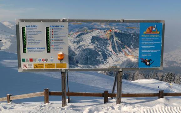 Loferer en Leoganger Steinbergen: oriëntatie in skigebieden – Oriëntatie Buchensteinwand (Pillersee) – St. Ulrich am Pillersee/St. Jakob in Haus/Hochfilzen
