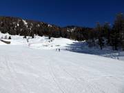Makkelijke beginnerspiste Scoiattolo bij het middenstation Tarlenta