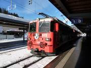 De Rhätische Bahn verbindt Klosters en Davos