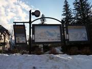 Informatiebord op het station van Chamonix