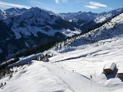 Geolsafdaling naar het dalstation van de Panoramabahn Geols