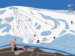 Pistekaart Mladé Buky