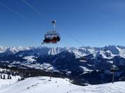 Olympiabahn - 6-persoons hogesnelheidsstoeltjeslift (koppelbaar) met kap en stoelverwarming