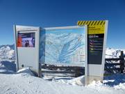 Voorbeeldig pisteplan met realtime-informatie