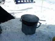 Vuilnisbak bij de lift