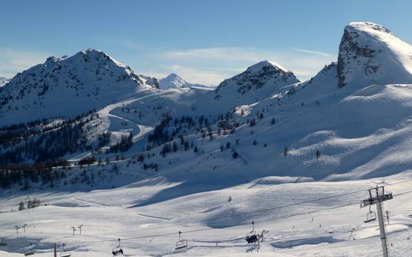 Grootste hoogteverschil in de Vallée de la Guisane – skigebied Serre Chevalier – Briançon/Chantemerle/Villeneuve-la-Salle/Le Monêtier-les-Bains