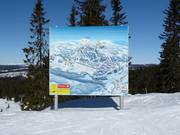 Pistekaart in het skigebied Hafjell