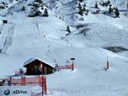 Wedstrijdparcours bij de Babylift in Zürs